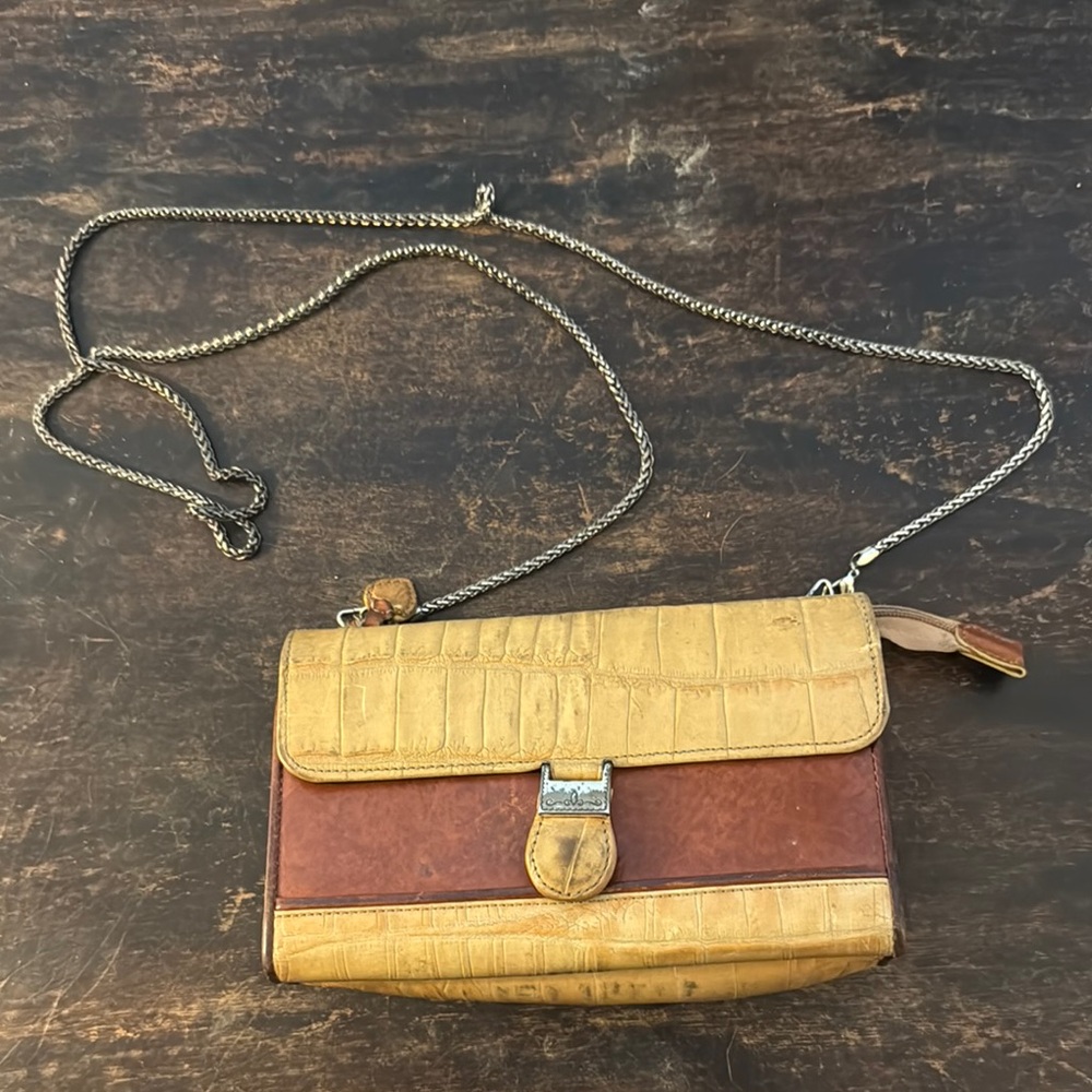 Brighton Tan and Brown Crossbody Bag